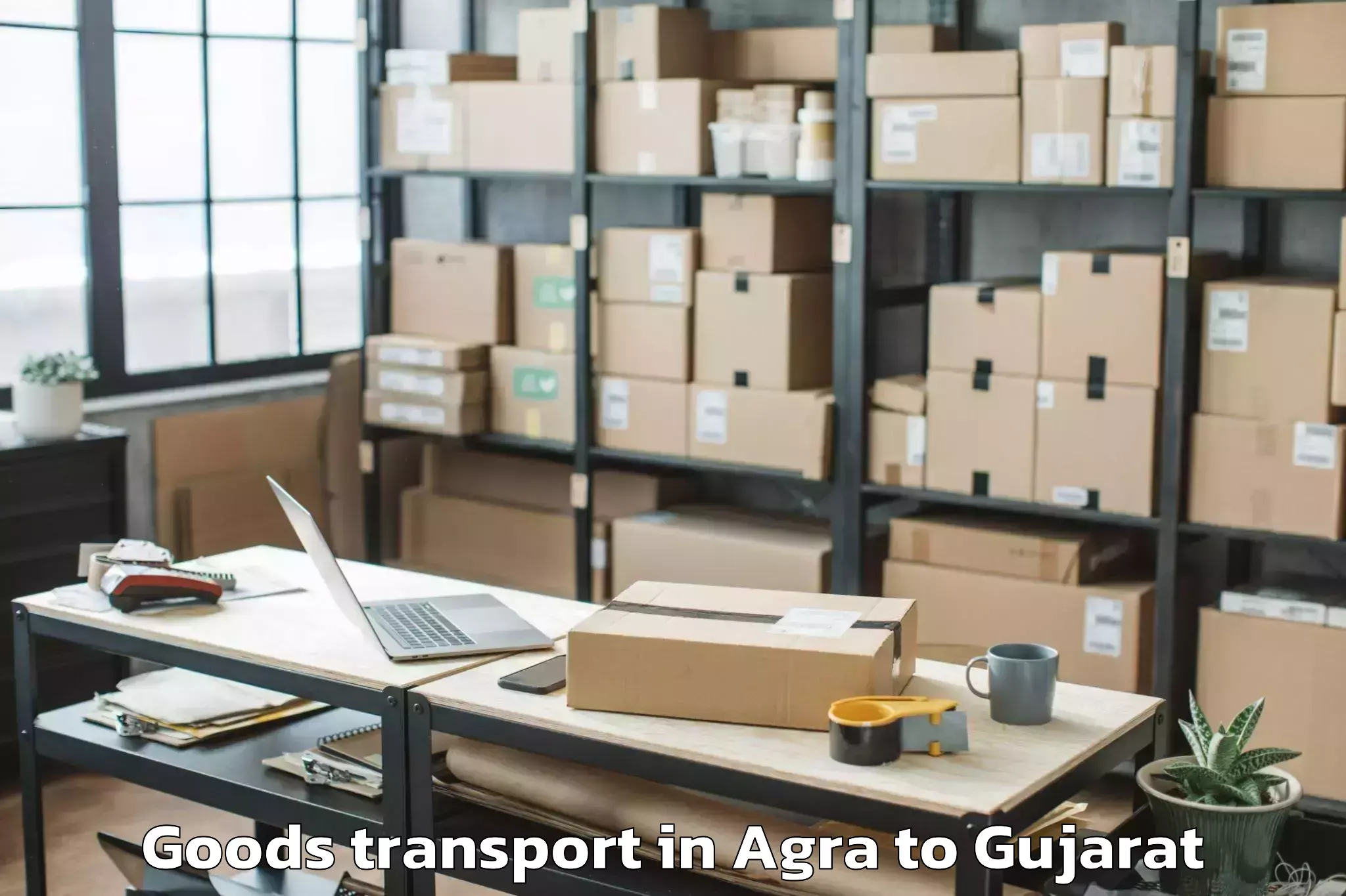 Top Agra to Bagasra Goods Transport Available